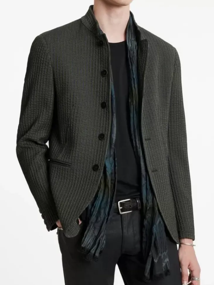Leather & Outerwear|Tops>John Varvatos OLINVILLE JACKET DEEPOLIVE