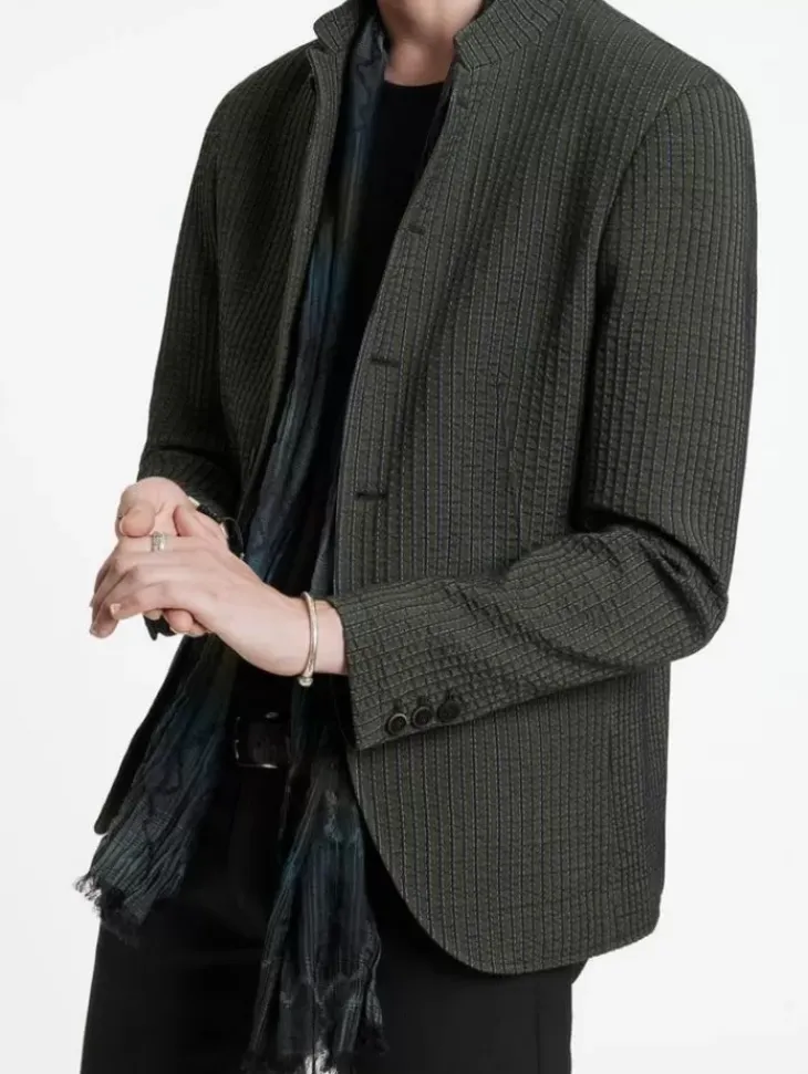 Leather & Outerwear|Tops>John Varvatos OLINVILLE JACKET DEEPOLIVE