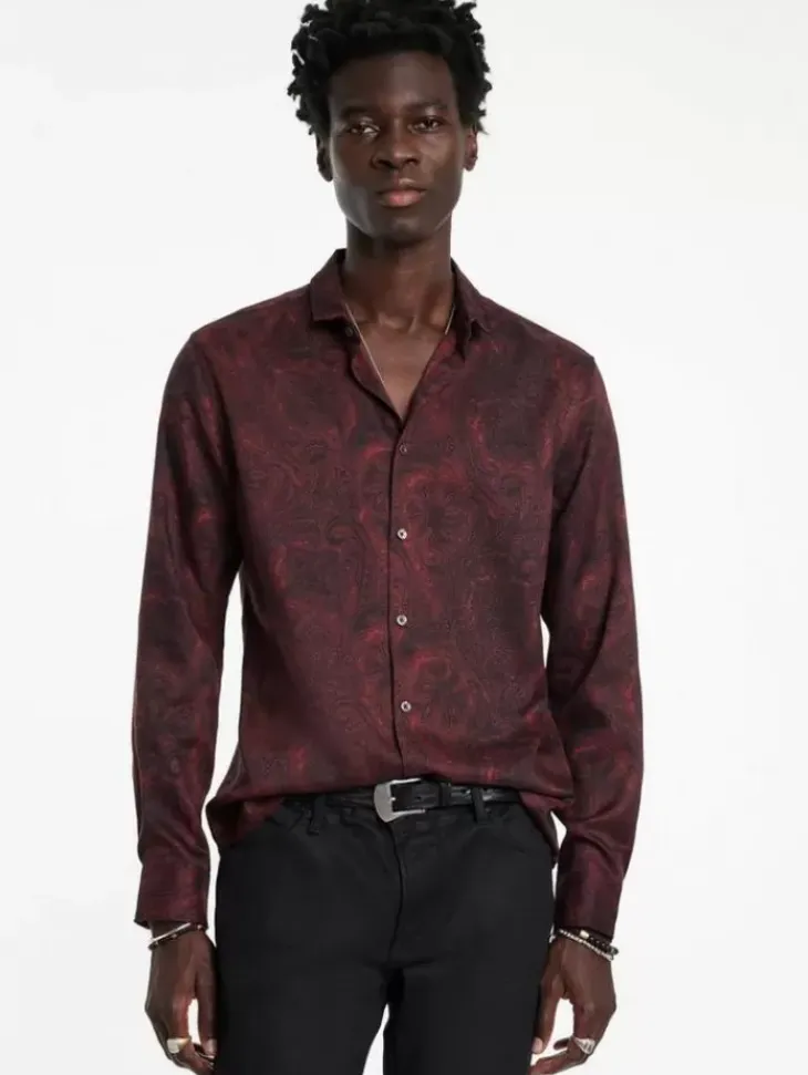 Shirts>John Varvatos ORCHARD SHIRT BERRY