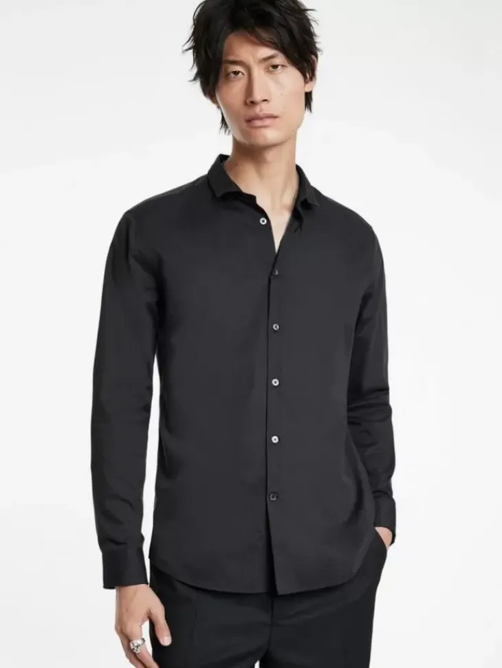 Shirts>John Varvatos ORCHARD SHIRT CARBON