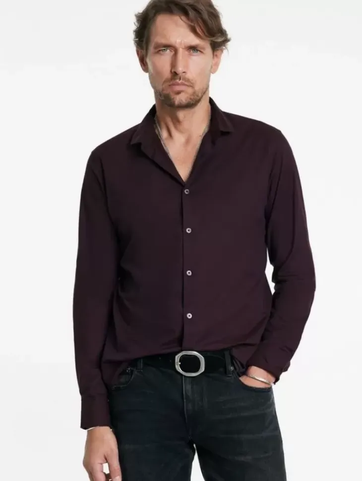 Shirts>John Varvatos ORCHARD SHIRT DARKPLUM