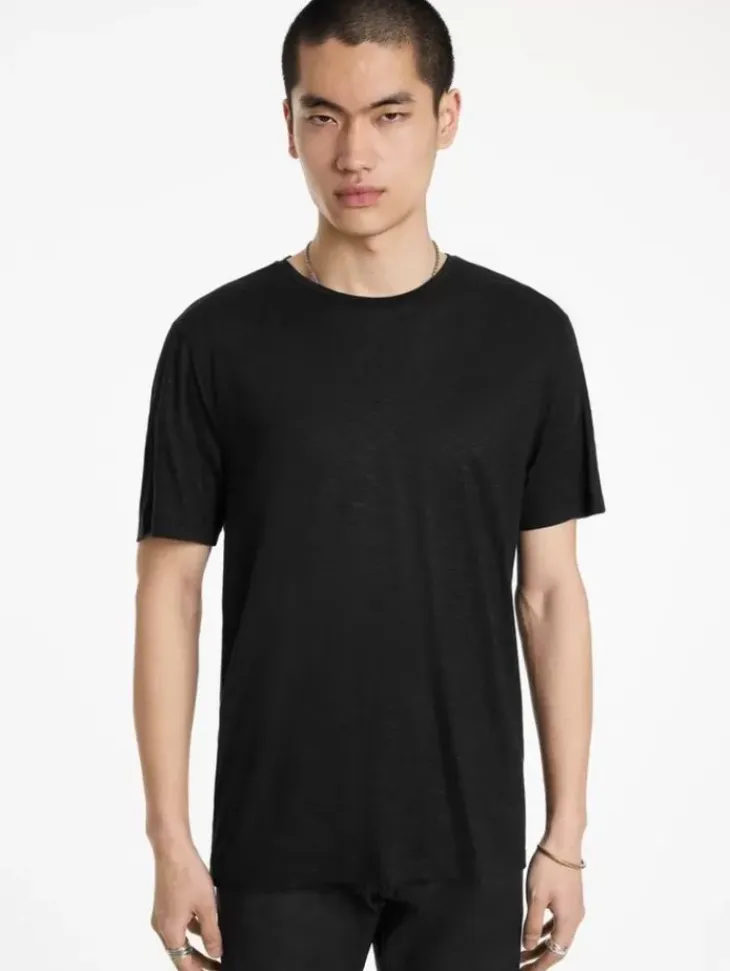 T-Shirts>John Varvatos PARK CREWNECK BLACK