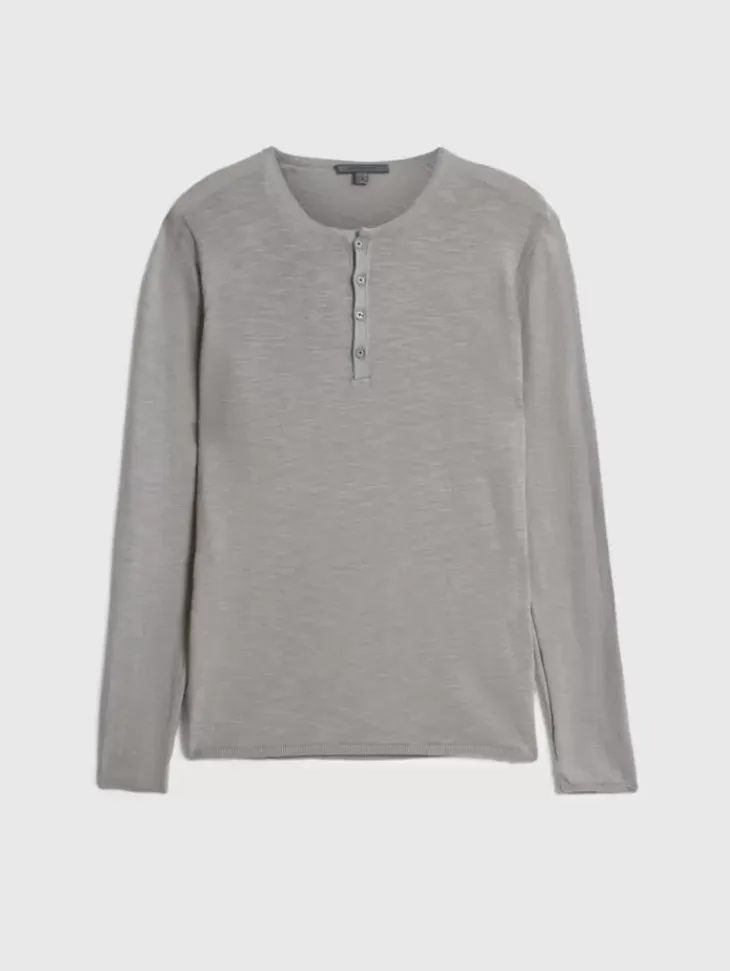 Tops>John Varvatos PARKER HENLEY MEDGREY