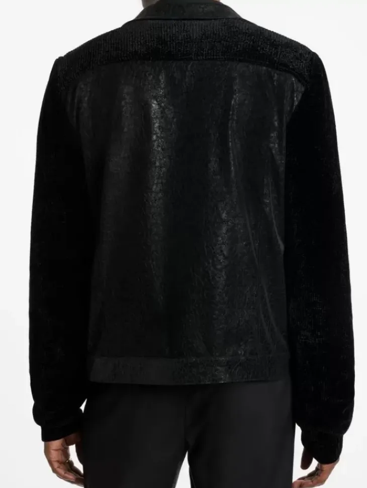 Leather & Outerwear|Tops>John Varvatos PASSAIC TRUCKER JACKET BLACK