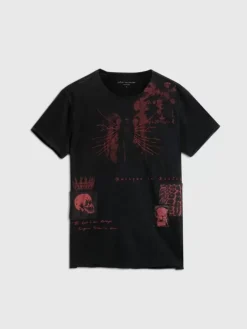 Graphic Tees>John Varvatos PATCH TEE BLACK