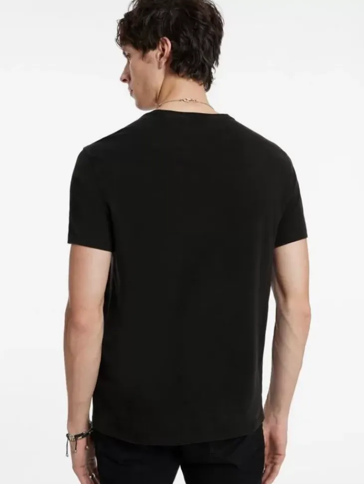 Tops>John Varvatos PEACE SNAKE TEE BLACK