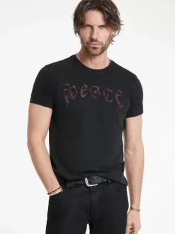 Graphic Tees>John Varvatos PEACE TEE CHARCOAL