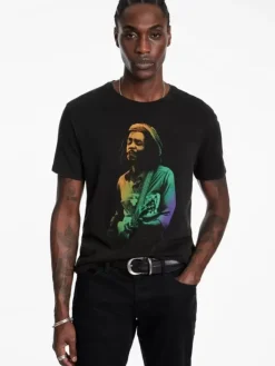 Graphic Tees>John Varvatos PETER TOSH TEE BLACK