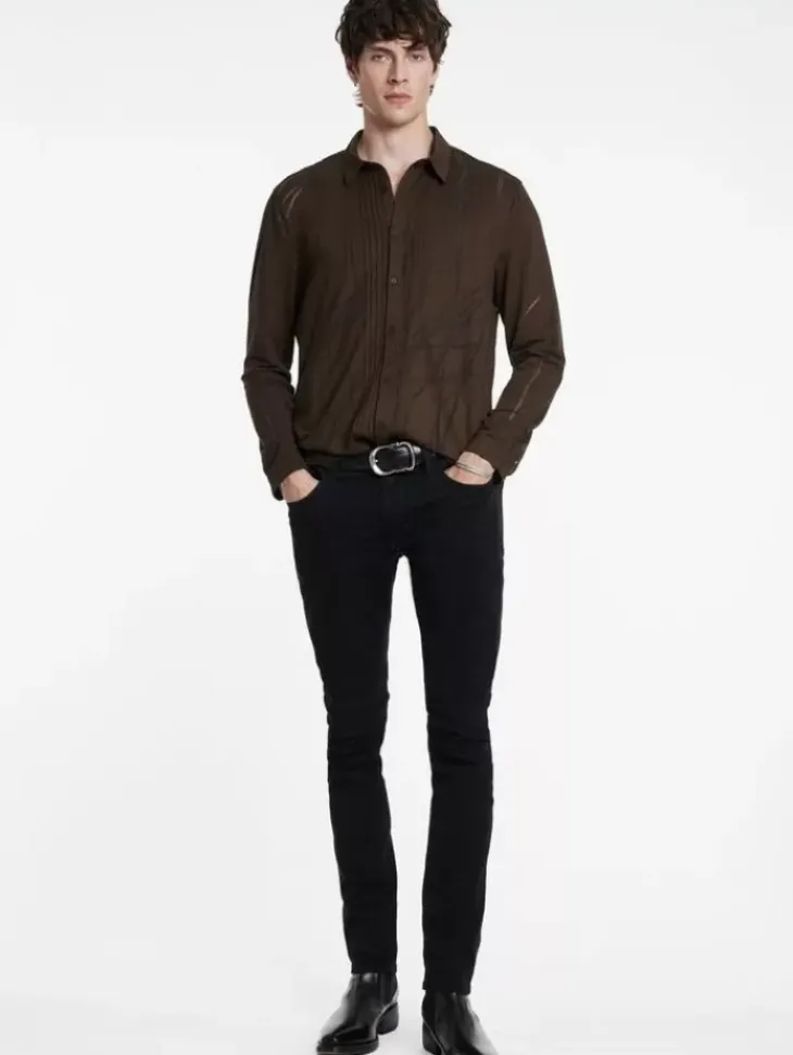 Shirts>John Varvatos PHOENIX SHIRT CHOCOLATE