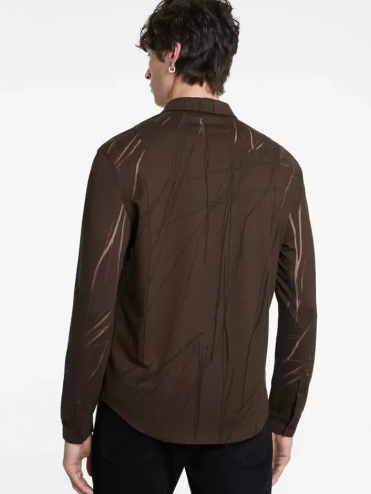 Shirts>John Varvatos PHOENIX SHIRT CHOCOLATE