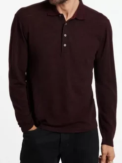 Tops>John Varvatos PRESIDIO POLO Merlot