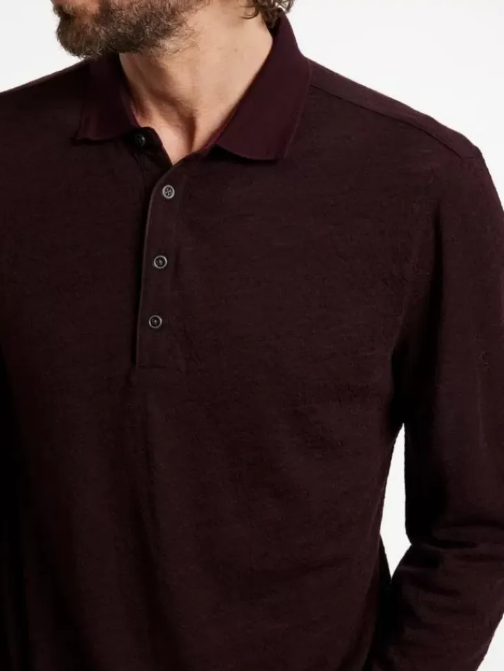 Tops>John Varvatos PRESIDIO POLO Merlot