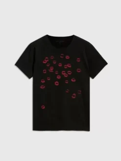 Tops>John Varvatos PUCKER TEE BLACK