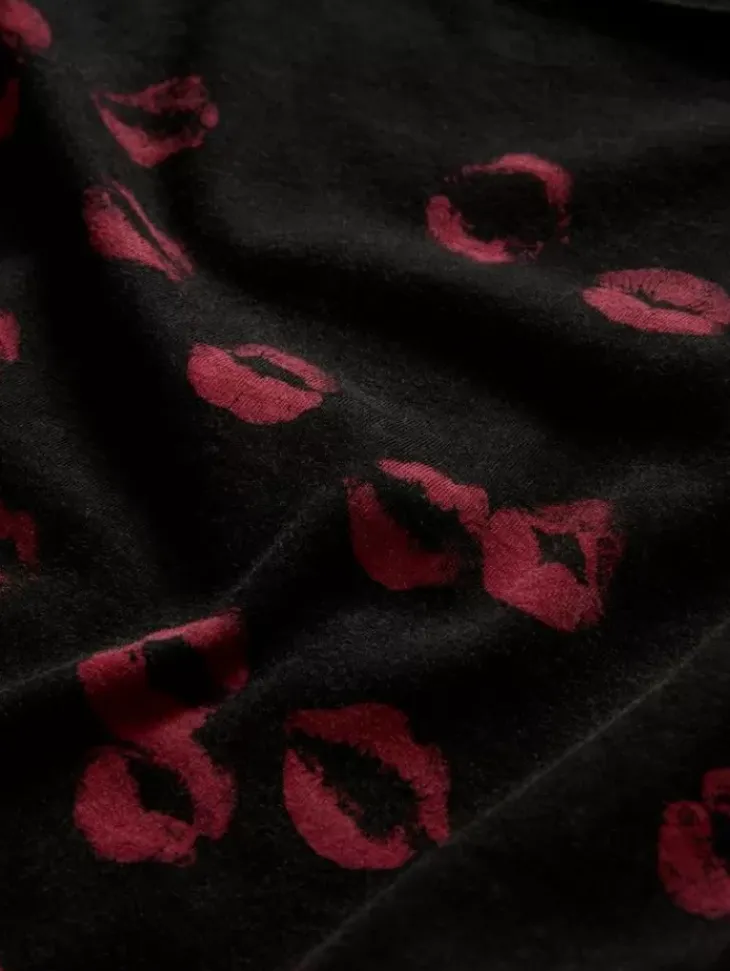 Tops>John Varvatos PUCKER TEE BLACK