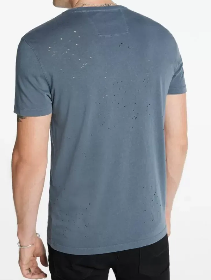 Tops>John Varvatos PUNK OFF TEE DKSTEELHTR