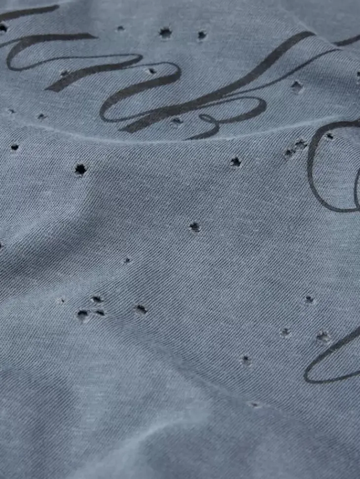 Tops>John Varvatos PUNK OFF TEE DKSTEELHTR
