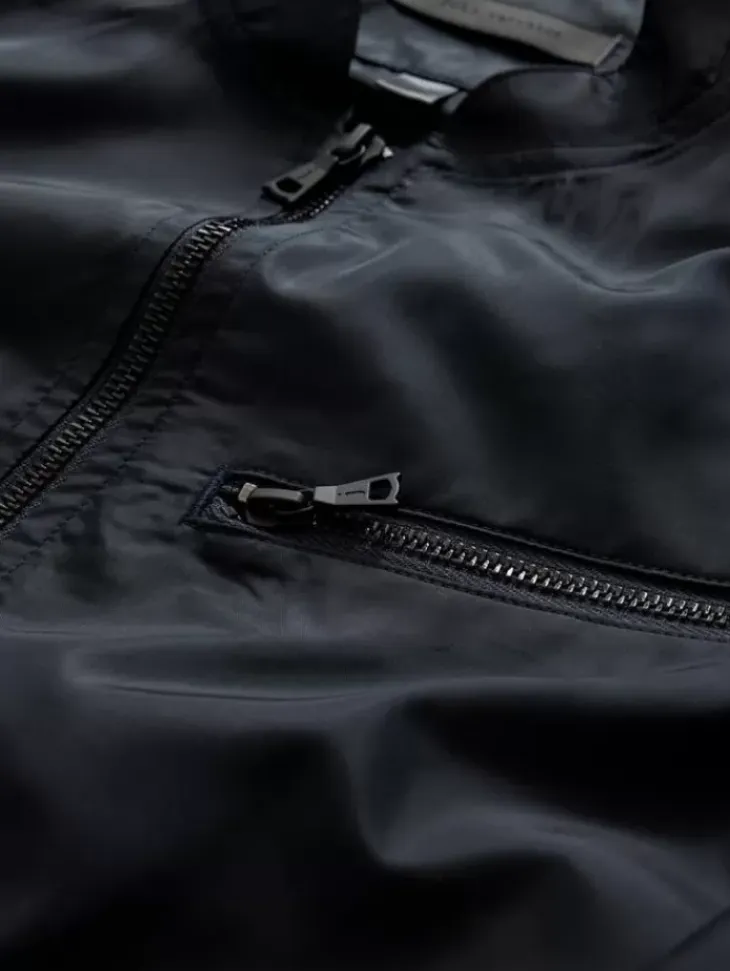 Leather & Outerwear|Tops>John Varvatos RACER JACKET NAVY
