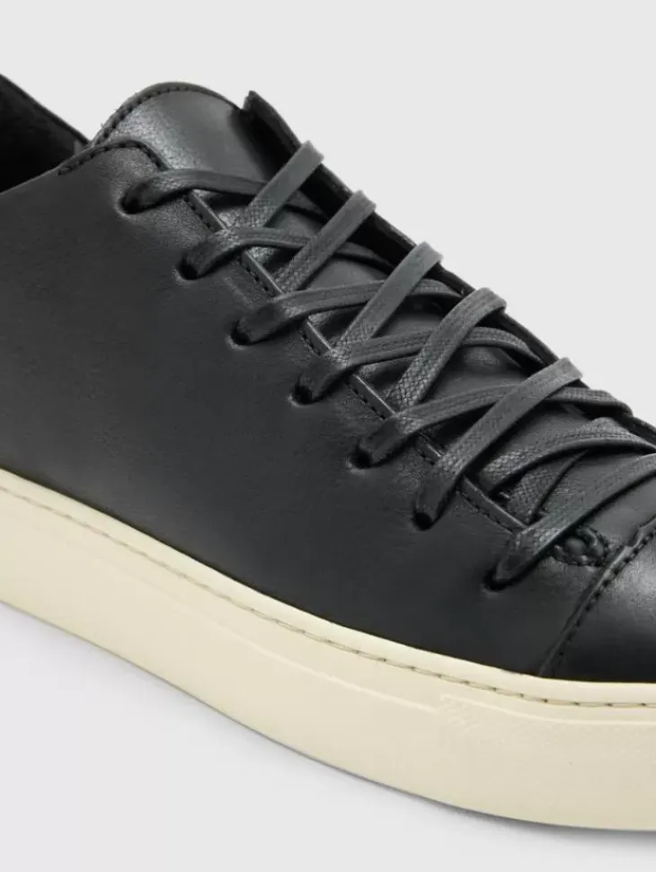 Sneakers|Leather Sneakers>John Varvatos REED LOW TOP SNEAKER BLACK