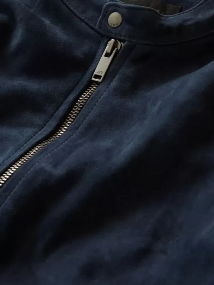 Leather & Outerwear|Tops>John Varvatos REEDE RACER JACKET NAVY