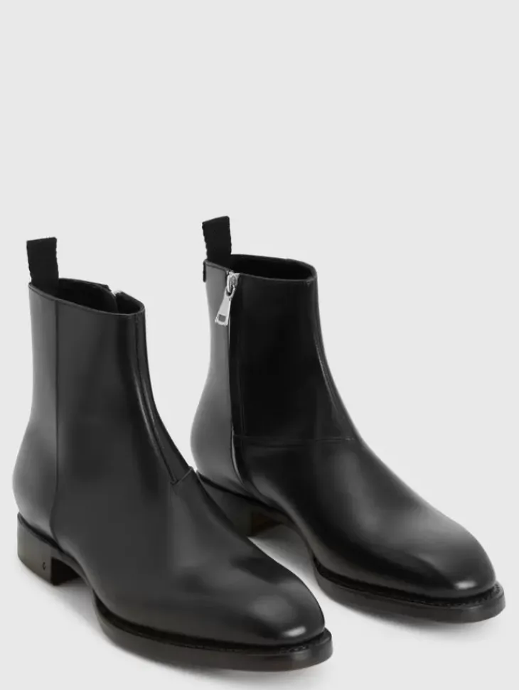 Boots|Leather Boots>John Varvatos REGENT BOOT BLACK