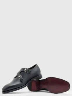Shoes & Accessories>John Varvatos REGENT DOUBLE MONK BLACK