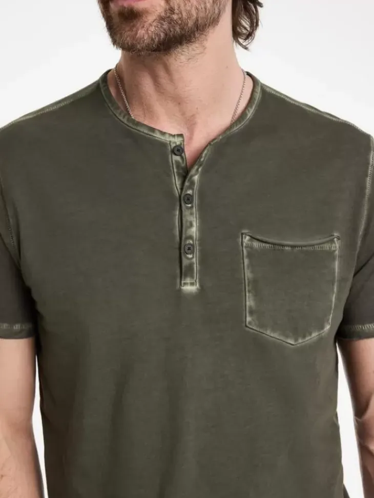 Tops>John Varvatos REX HENLEY DEEPOLIVE