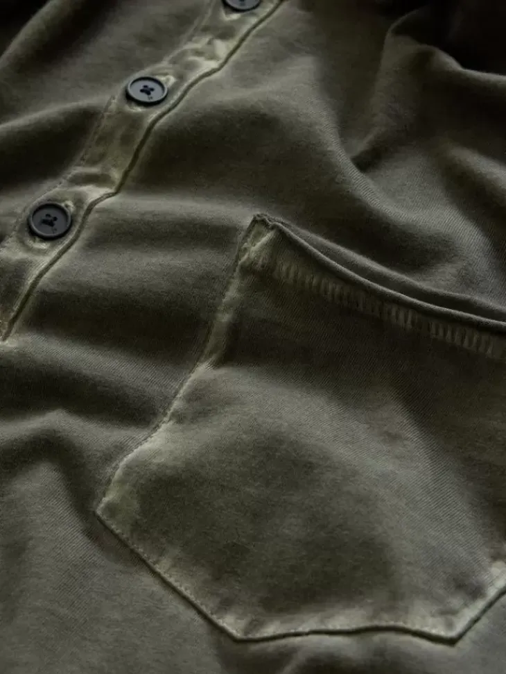 Tops>John Varvatos REX HENLEY DEEPOLIVE