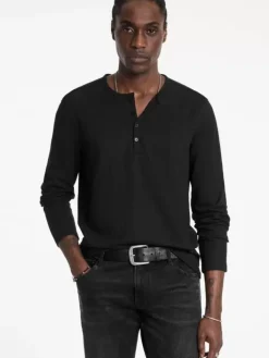 Tops>John Varvatos RICHARD HENLEY BLACK