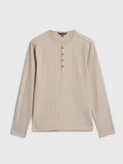Tops>John Varvatos RICHARD HENLEY ALMOND