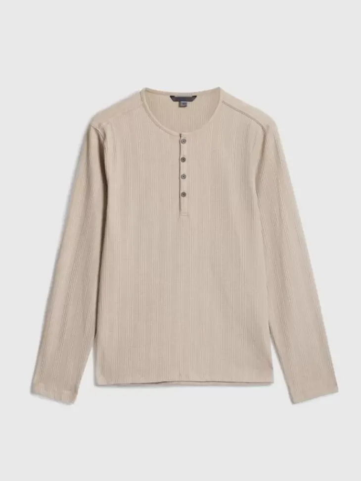 Tops>John Varvatos RICHARD HENLEY ALMOND