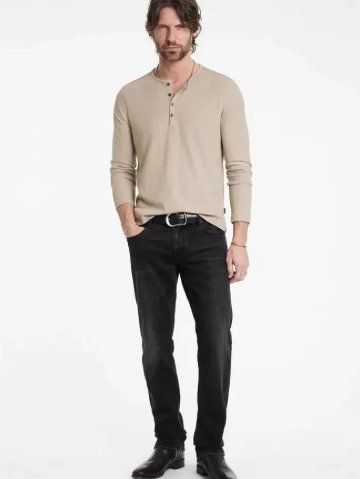 Tops>John Varvatos RICHARD HENLEY ALMOND
