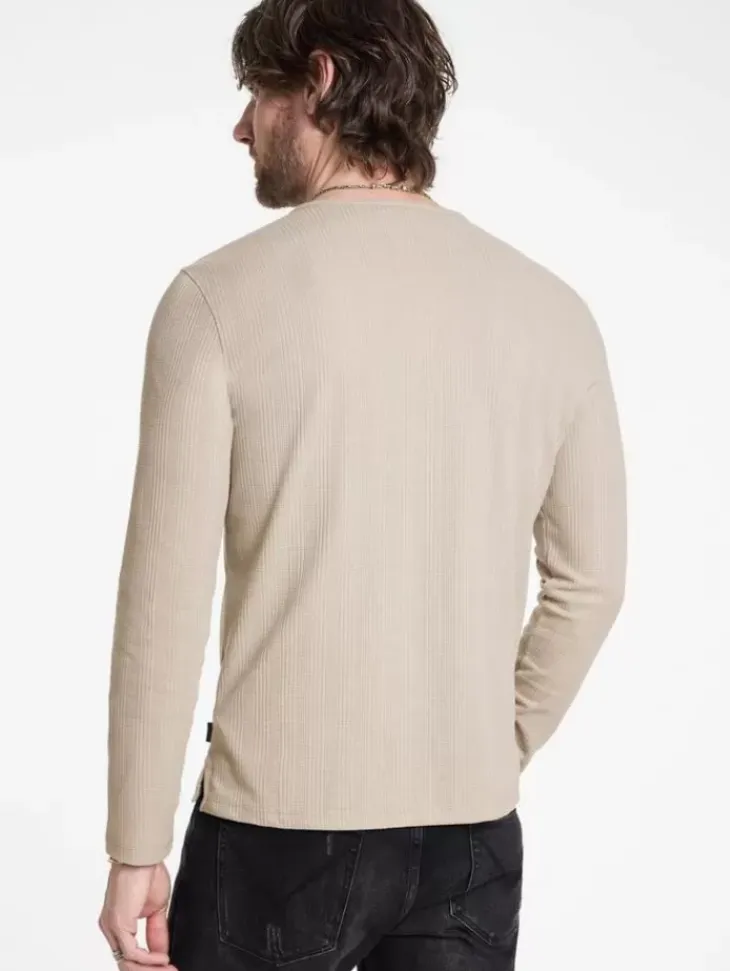 Tops>John Varvatos RICHARD HENLEY ALMOND