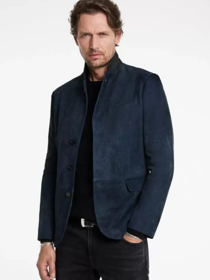 Coats And Jackets|Leather Jackets>John Varvatos RIND JACKET POWDERBLUE