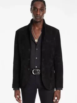 Suit Jackets|Leather Jackets>John Varvatos RIND JACKET BLACK
