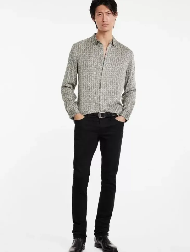 Shirts>John Varvatos RODNEY SHIRT GREY/TAN