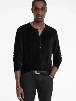 Henleys>John Varvatos ROSARIO HENLEY BLACK