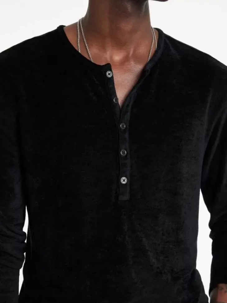 Henleys>John Varvatos ROSARIO HENLEY BLACK