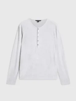 Henleys>John Varvatos ROSARIO HENLEY CHARCOAL/TURTLEDOVE