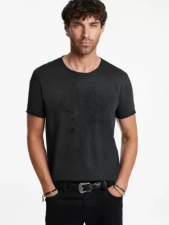 Graphic Tees>John Varvatos ROSES TEE BLACK