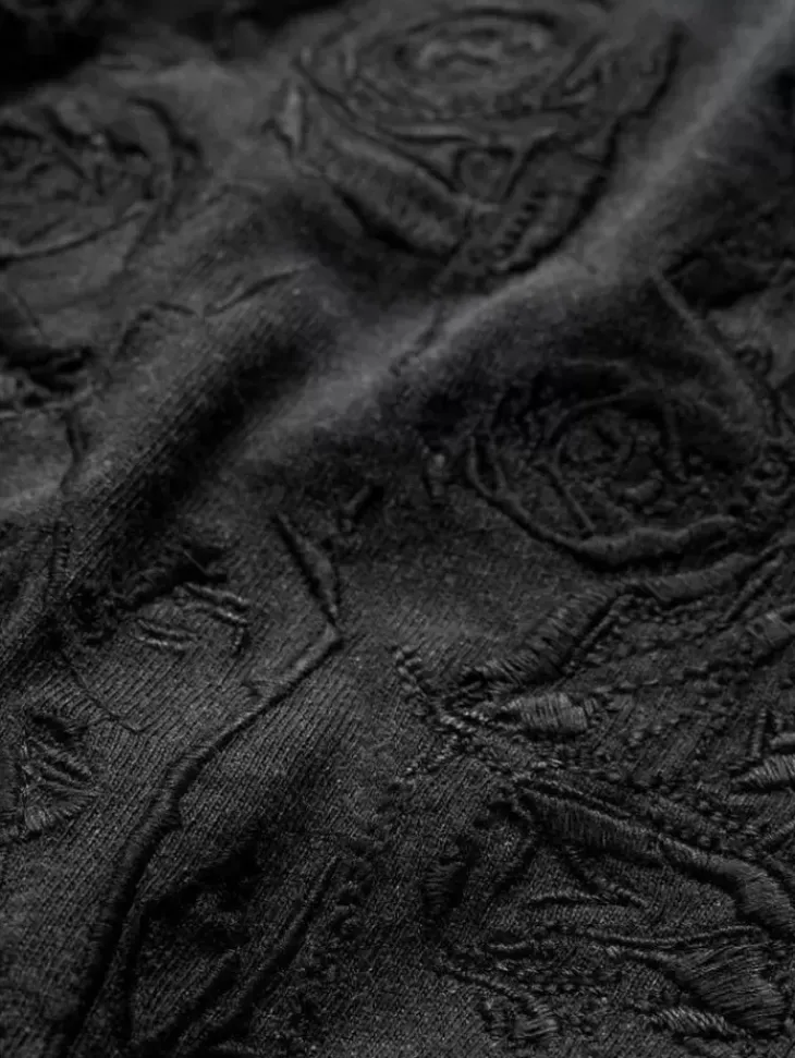 Graphic Tees>John Varvatos ROSES TEE BLACK