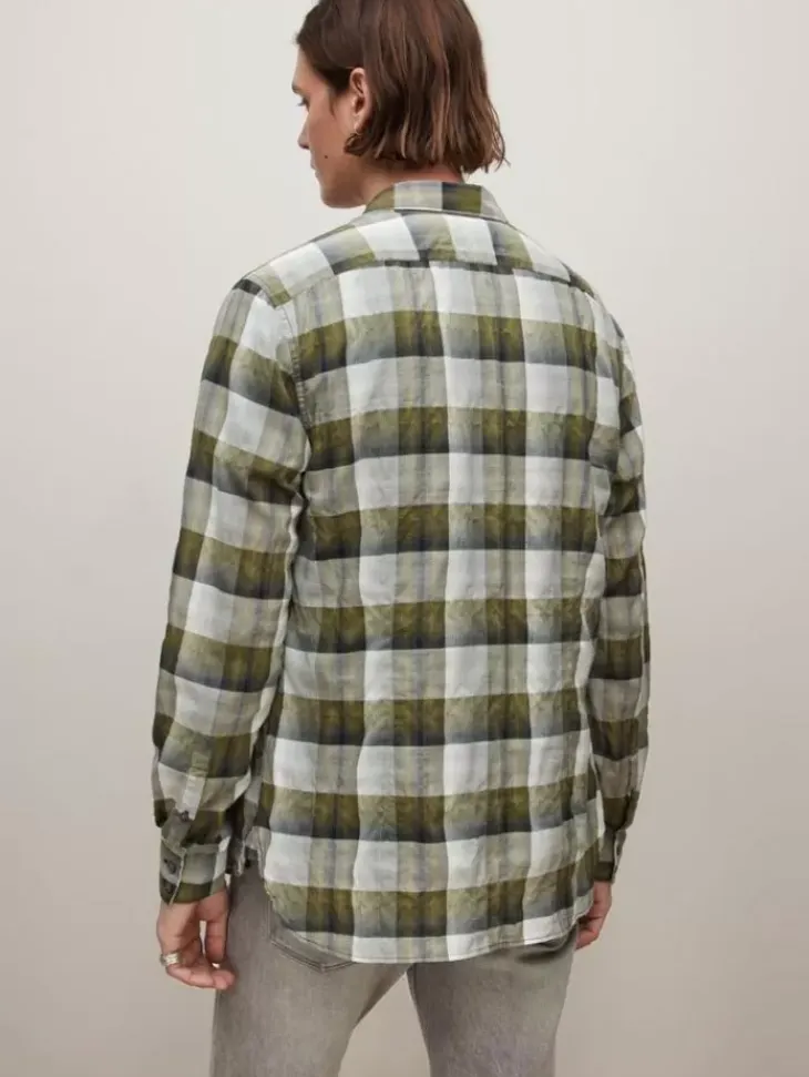 Tops>John Varvatos ROSS SHIRT BOTTLEGREEN