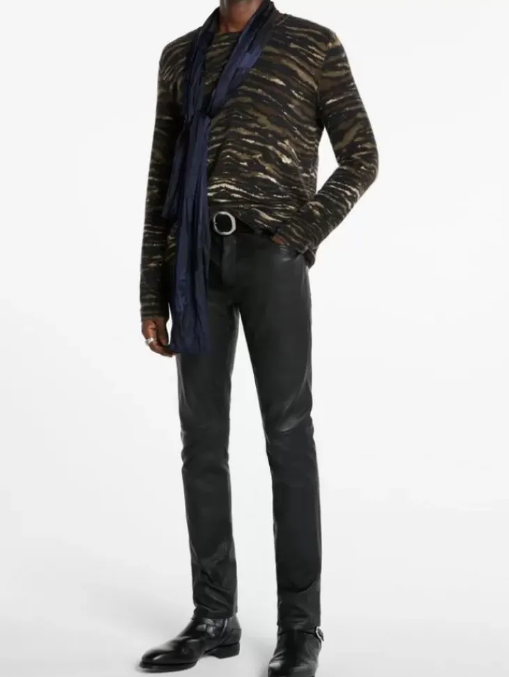 Tops>John Varvatos SABRADO CREWNECK SWEATER CHOCOLATE