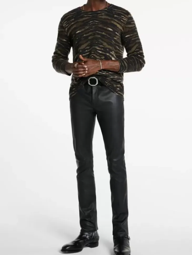 Tops>John Varvatos SABRADO CREWNECK SWEATER CHOCOLATE