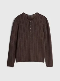 Tops>John Varvatos SALETE HENLEY WOODBROWN