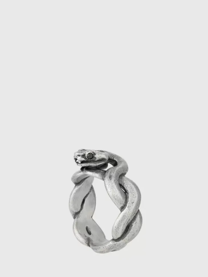 Jewelry>John Varvatos SNAKE BAND RING NOCOLOR