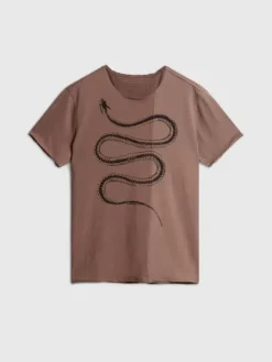 Graphic Tees>John Varvatos SNAKE BONES TEE MAUVEWOOD