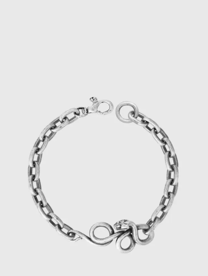 Jewelry>John Varvatos SNAKE LINK BRACELET SILVER