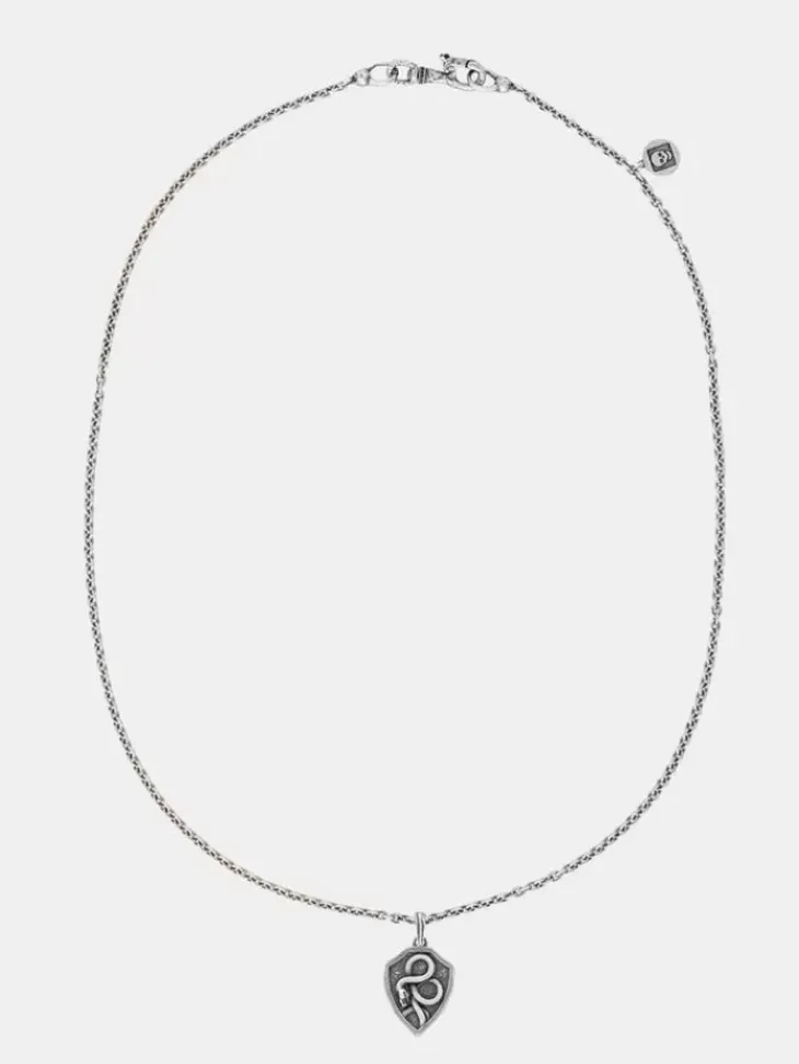 Jewelry>John Varvatos SNAKE SHIELD NECKLACE NOCOLOR
