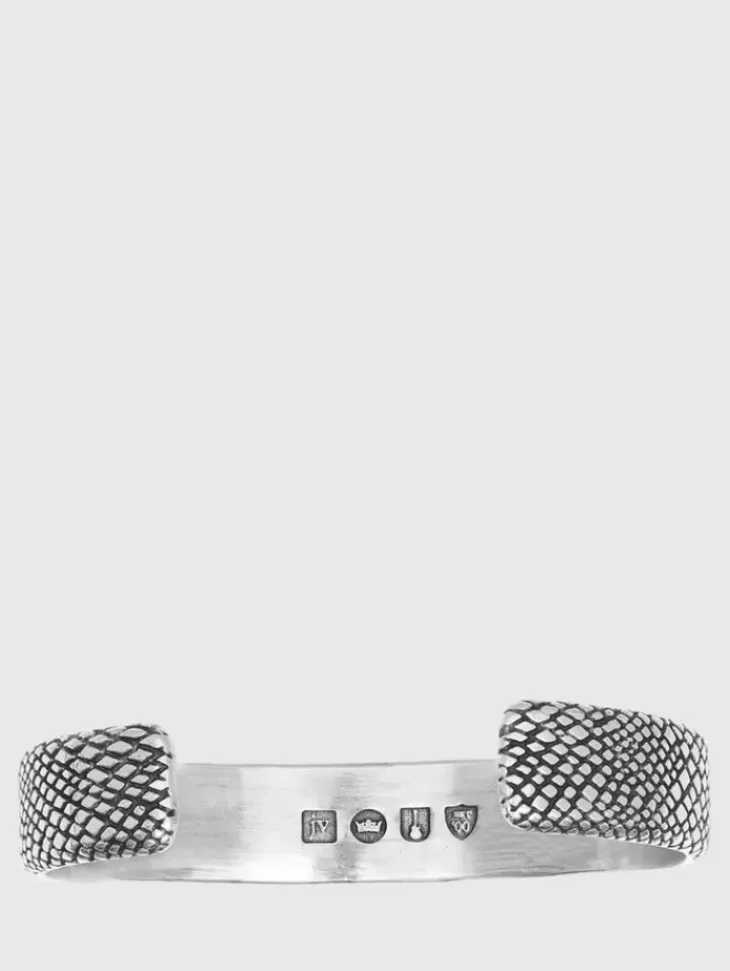 Jewelry>John Varvatos SNAKESKIN CUFF SILVER