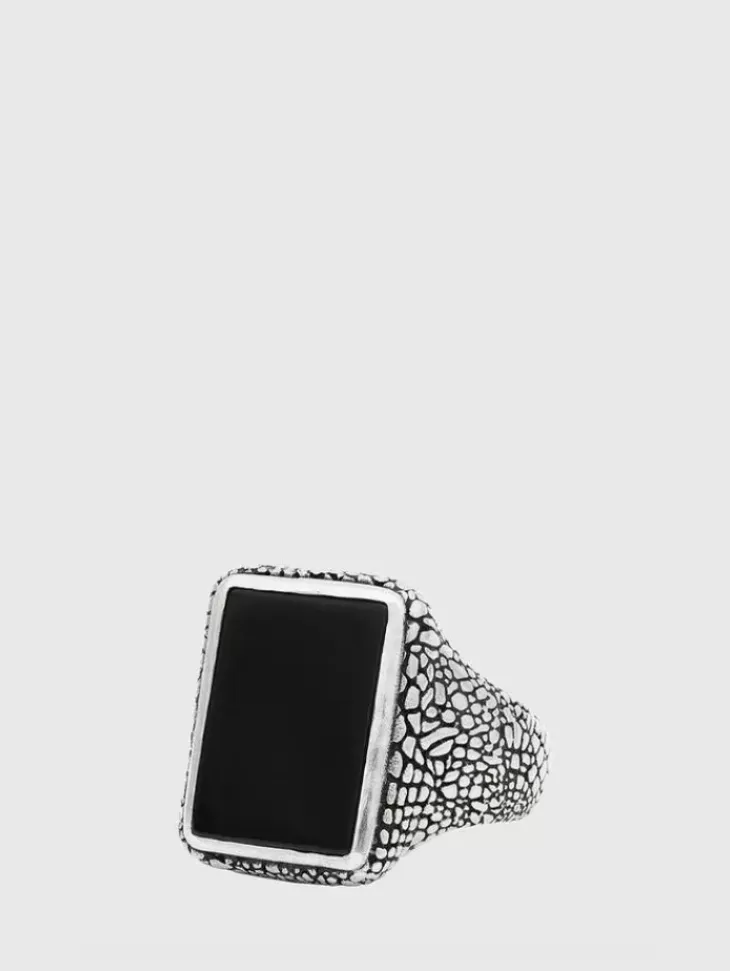 Jewelry>John Varvatos SNAKESKIN SIGNET STATEMENT RING NOCOLOR